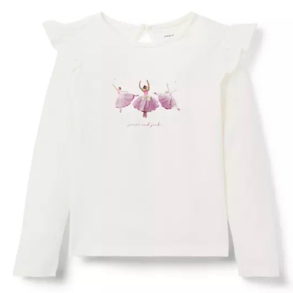 Janie and Jack Ballerina Tee 18-24 Mo.